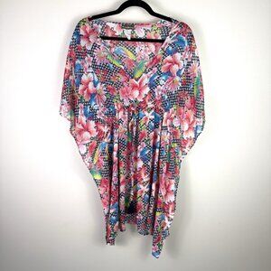 Tommy Bahama Swim Cover Up Dress Women's Floral Tropical Beach Light Size Small